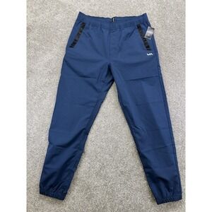 RVCA Kevin EW Jogger Pants Mens Medium Blue Stretch Elastic Waist Gym Athletic